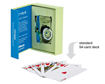Cover image for teNeues - Playing Cards: Watercolor Camera, 54 Cards, Embossed Full Color, Beautiful Green and Blue Watercolor, Magnet Enclosure Box, isbn: 9781623258542