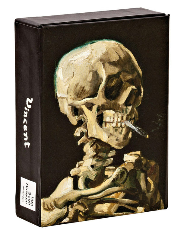 Cover image for teNeues - Playing Cards: Head of a Skeleton with a Burning Cigarette by Vincent Van Gogh, 54 Cards, Embossed Full Color, Magnet Closure Box, isbn: 9781623258658