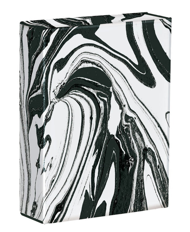 Cover image for teNeues - Playing Cards: Black and White Marble, Gift Box with Magnetic Closure, 52 Cards, Blue Core Card Stock, Linen Texture, isbn: 9781623258719