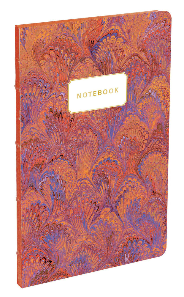 Cover image for teNeues - Small Bullet Journal: Florentine Vermilion, Notebook Paperback - 120 Dot Grid Pages with Lay Flat Binding, Slim Format: Italian Art, Marbleizing Pattern, isbn: 9781623258733