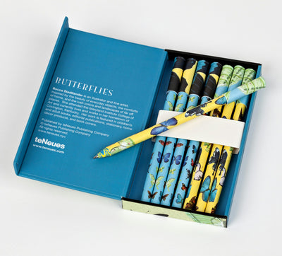 Cover image for teNeues - 8-Pen Set: Butterflies, 8 Ballpoint Pens, Sleek Paper Case, Magnetic Enclosure, isbn: 9781623258993