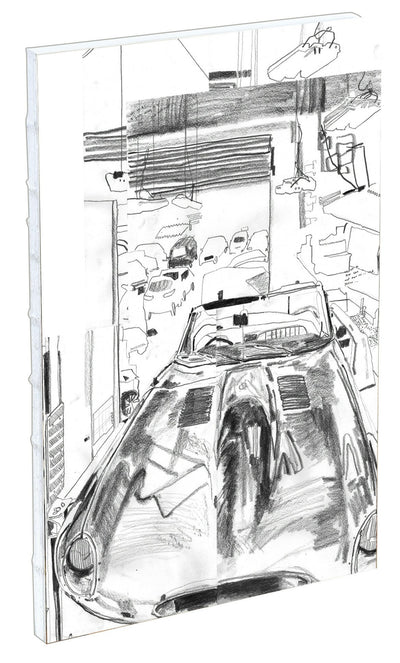 Cover image for teNeues - Sketchbook: Malcolm and the Mechanics, Hardcover, Exposed Spine, Lays Flat, Large Format, White Kraft Paper, isbn: 9781623259389