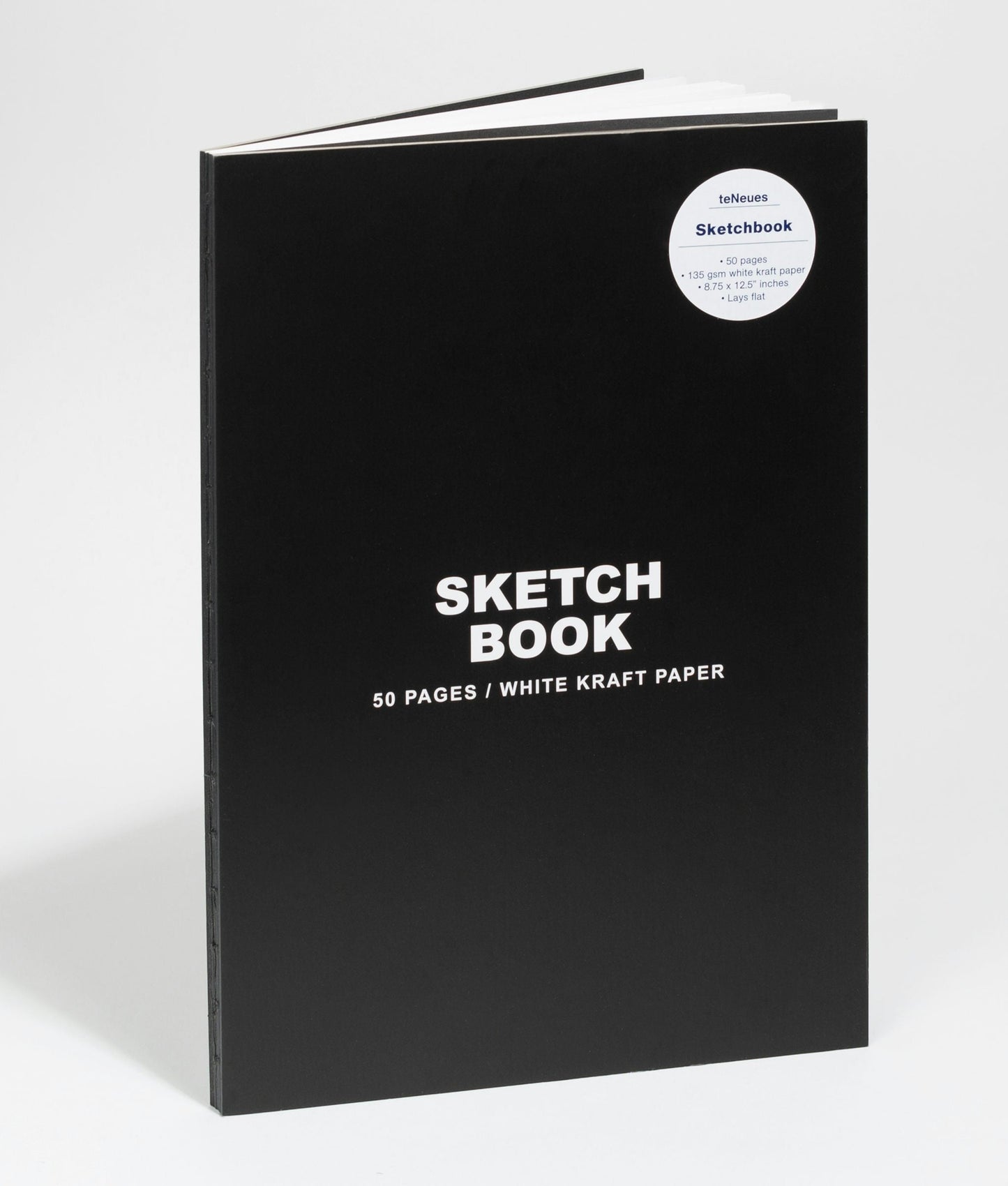 Book cover image for teNeues - Sketchbook Hardcover - 50 Smooth White Kraft Paper Pages with Lay Flat Binding, Classic Black: Sketchbook ISBN: 9781623259501