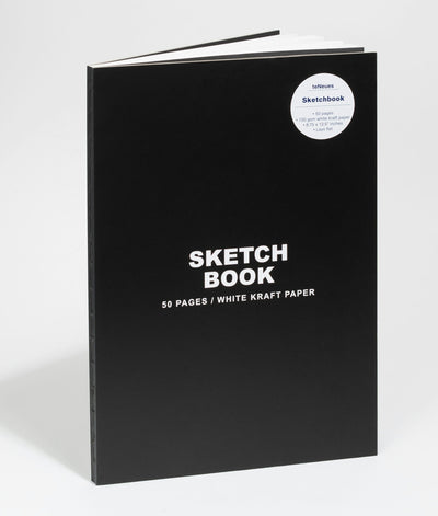 Cover image for teNeues - Sketchbook Hardcover - 50 Smooth White Kraft Paper Pages with Lay Flat Binding, Classic Black: Sketchbook, isbn: 9781623259501