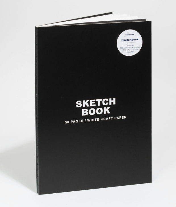 Cover image for teNeues - Sketchbook Hardcover - 50 Smooth White Kraft Paper Pages with Lay Flat Binding, Classic Black: Sketchbook, isbn: 9781623259501