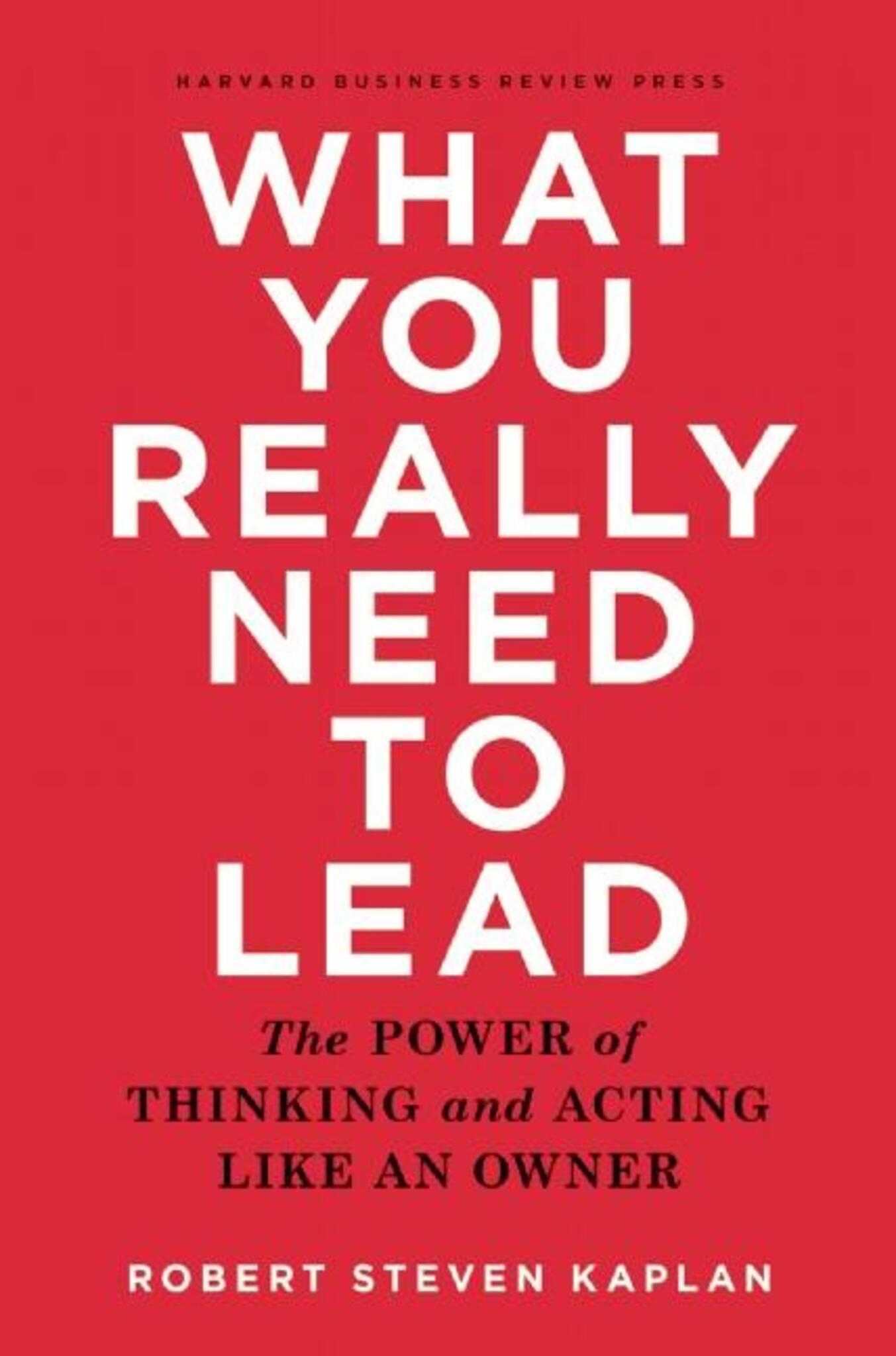 Cover image for What You Really Need to Lead ISBN 9781633690554