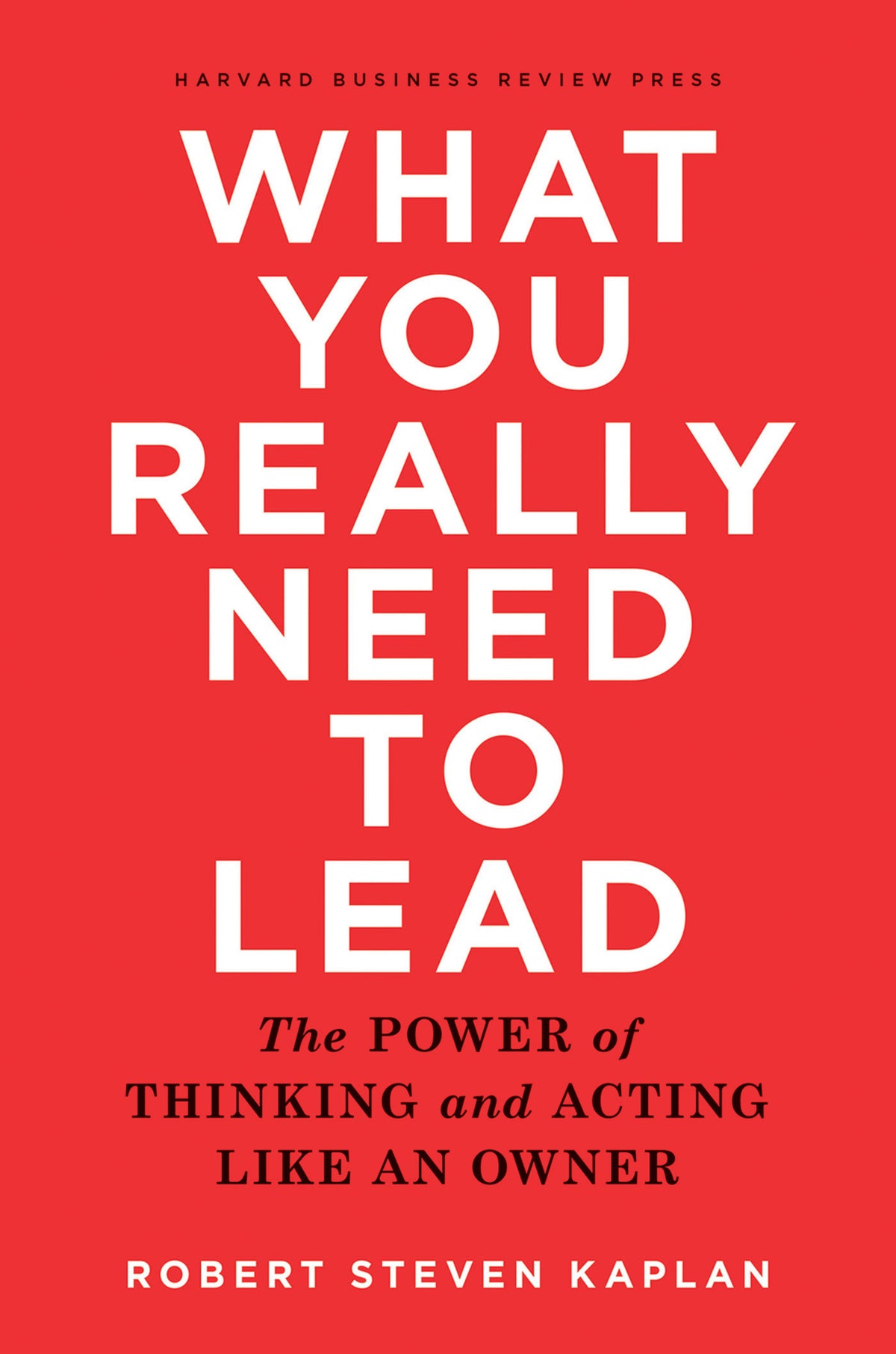 Cover image for What You Really Need to Lead ISBN 9781633690561
