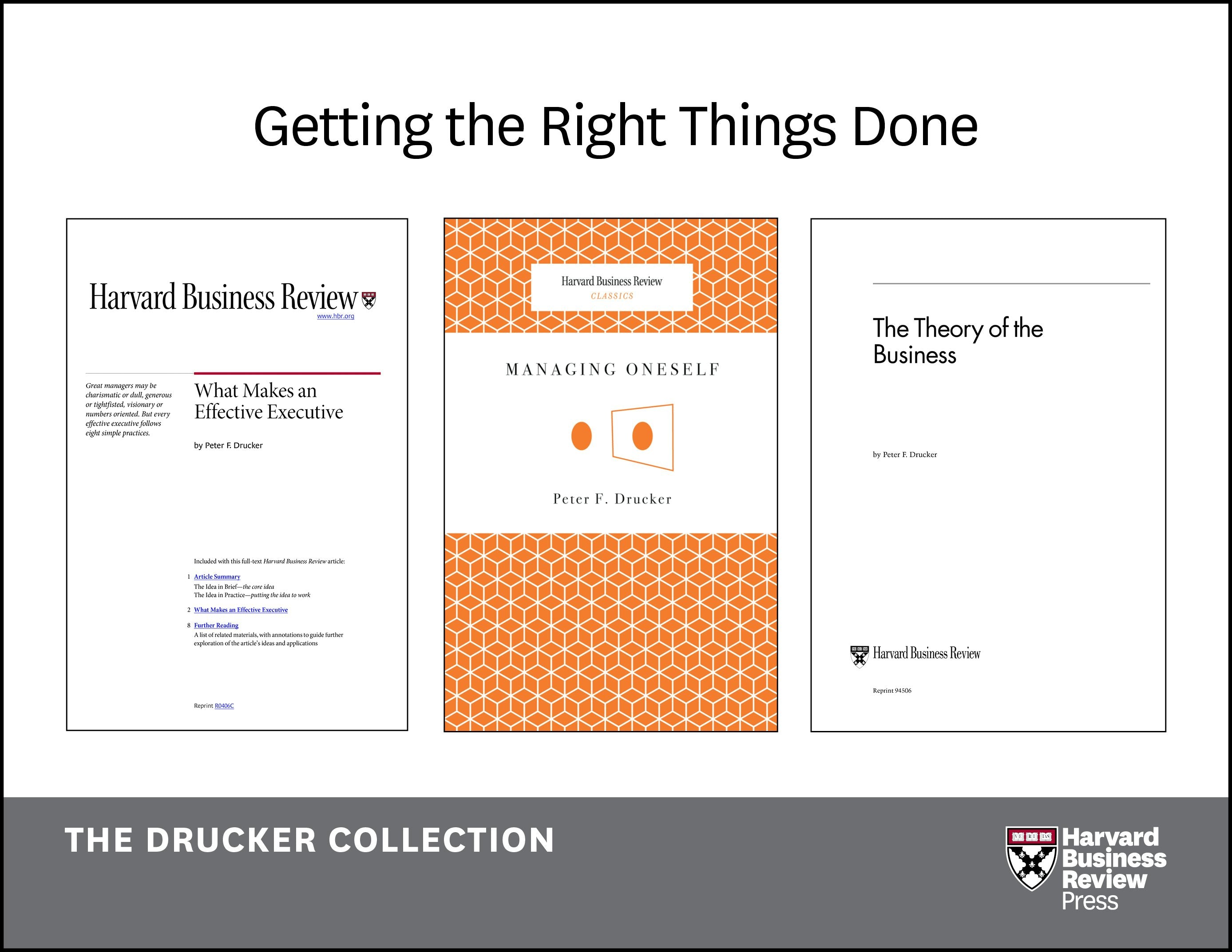 Book cover image for Get the Right Things Done: The Drucker Collection (6 Items) ISBN: 9781633691995