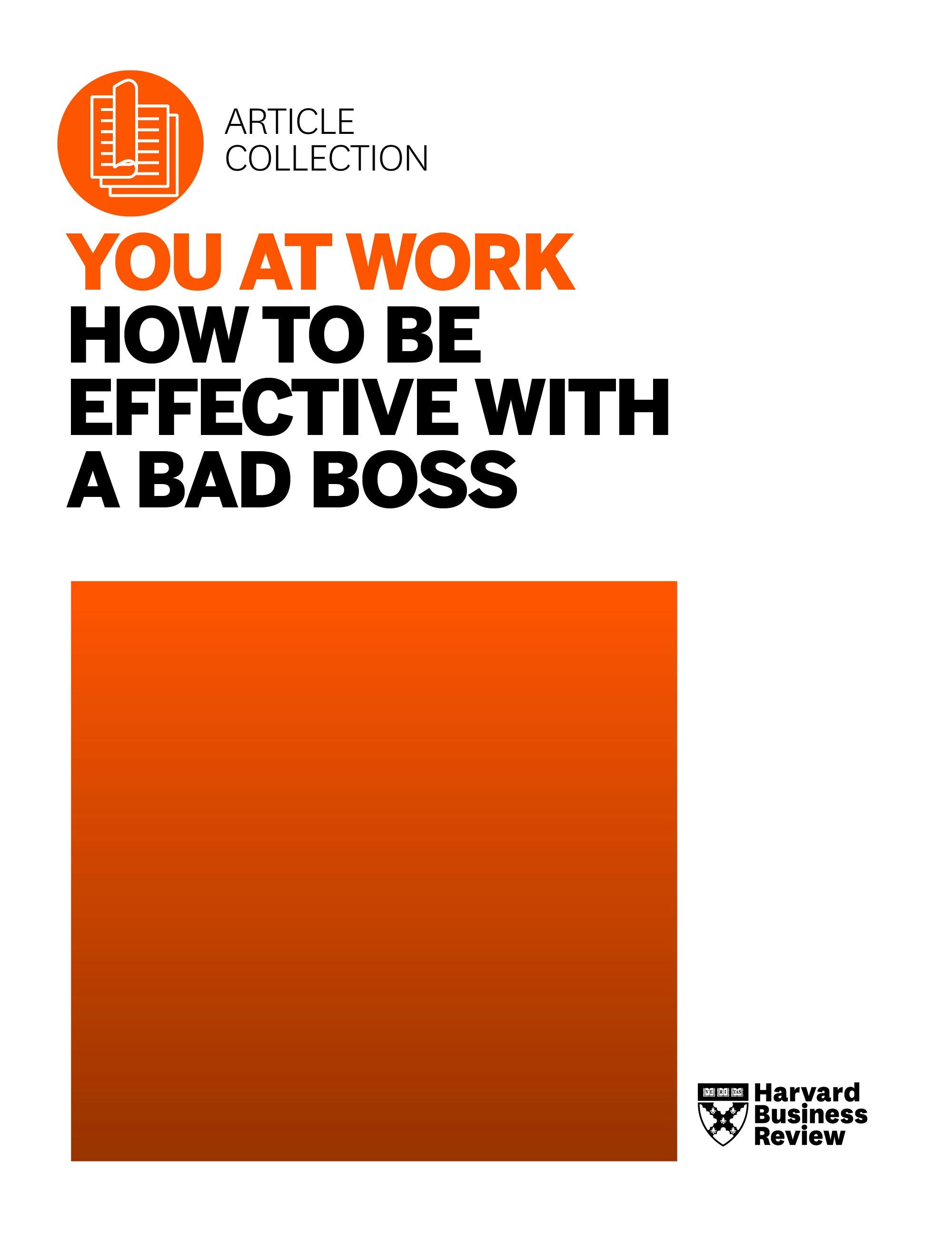 Book cover image for You at Work: How to Be Effective with a Bad Boss ISBN: 9781633693999