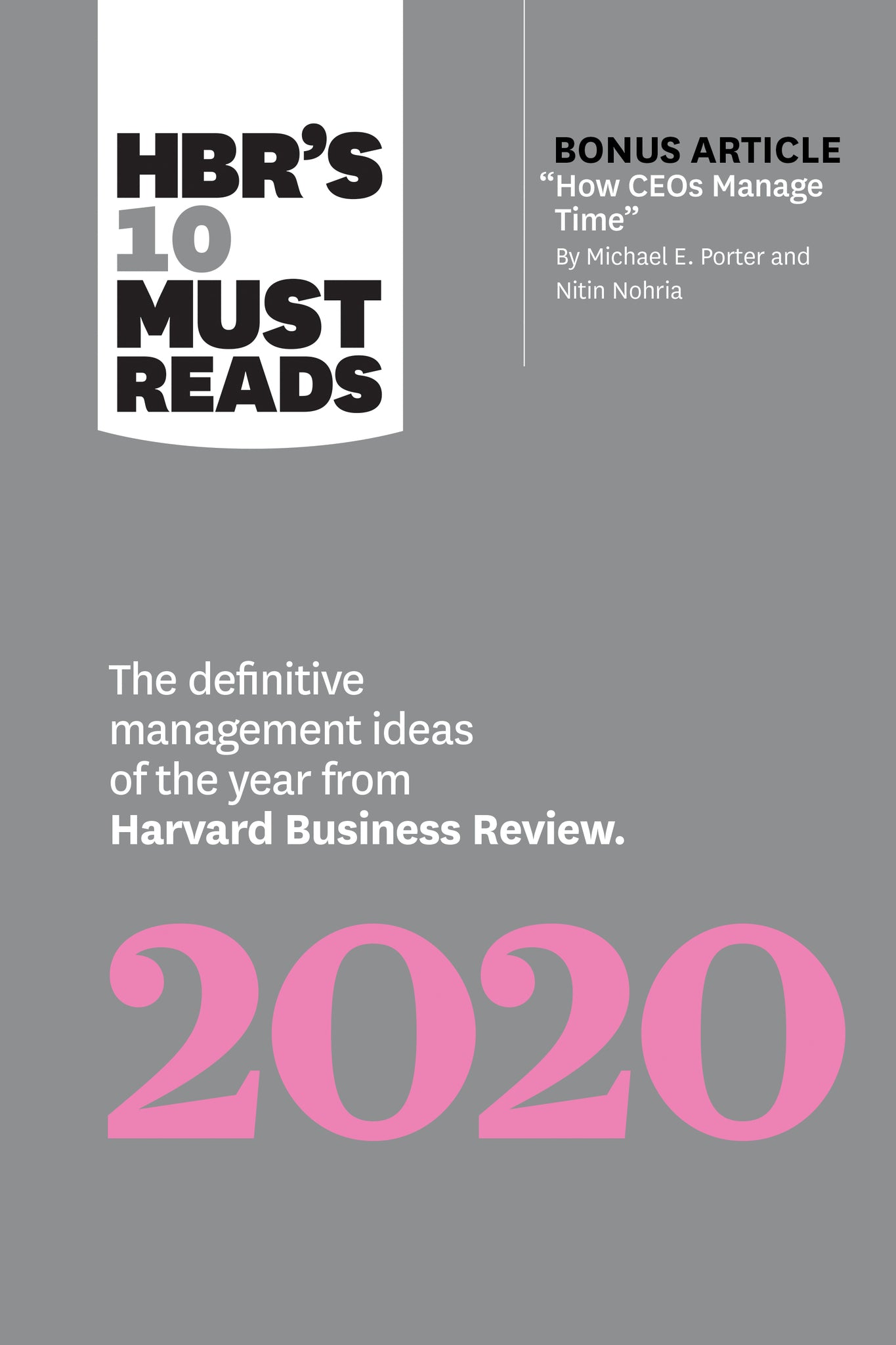 Cover image for HBR's 10 Must Reads 2020 ISBN 9781633698123