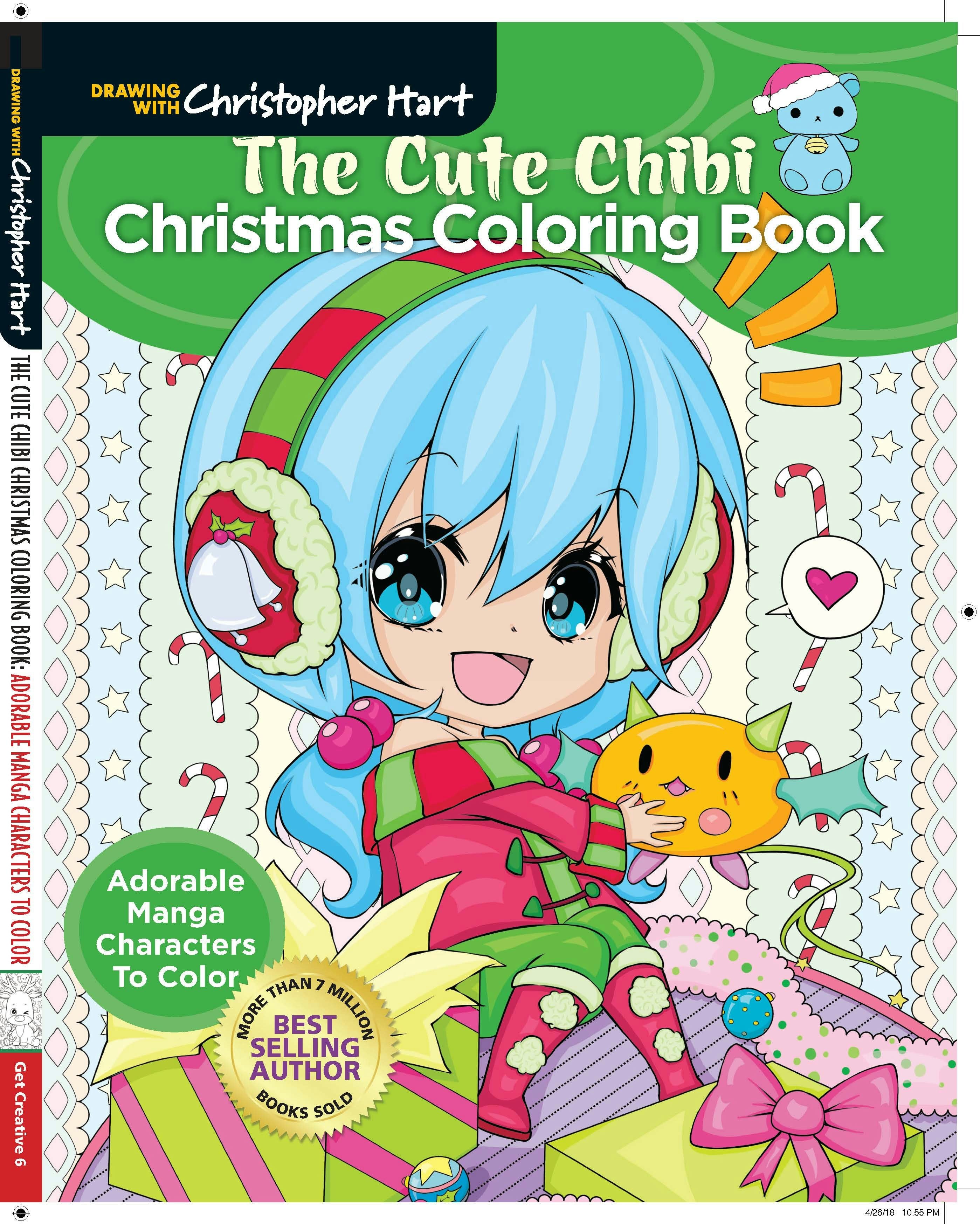 Book cover image for Cute Chibi Christmas Coloring Book ISBN: 9781640210295