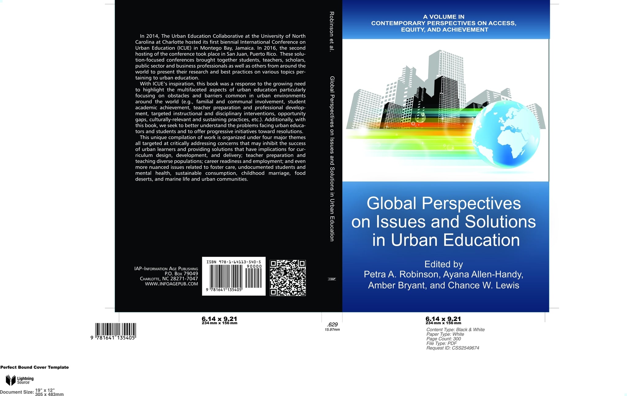 Cover image for Global Perspectives on Issues and Solutions in Urban Education ISBN 9781641135382