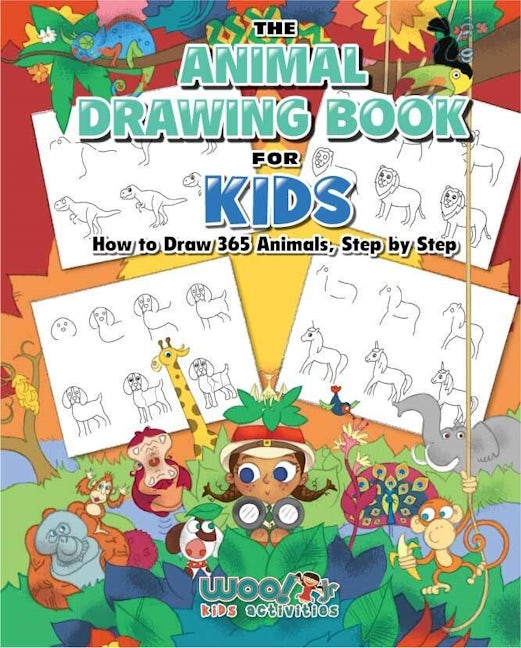Book cover image for The Animal Drawing Book for Kids ISBN: 9781642506396