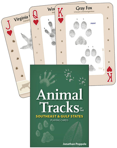 Cover image for Animal Tracks of the Southeast & Gulf States Playing Cards, isbn: 9781647553777
