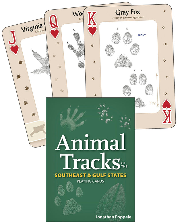 Cover image for Animal Tracks of the Southeast & Gulf States Playing Cards, isbn: 9781647553777
