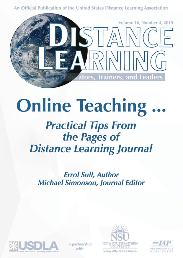 Cover image for Distance Learning Vol 16 Issue 4, isbn: 9781648020575