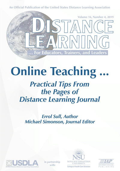 Cover image for Distance Learning Vol 16 Issue 4, isbn: 9781648021183