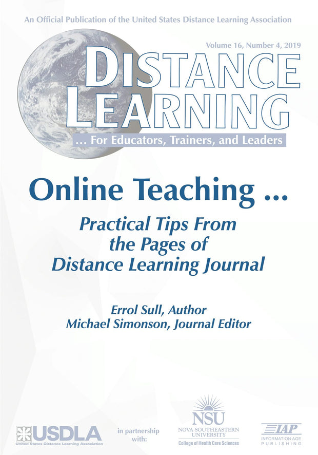 Cover image for Distance Learning Vol 16 Issue 4, isbn: 9781648021183