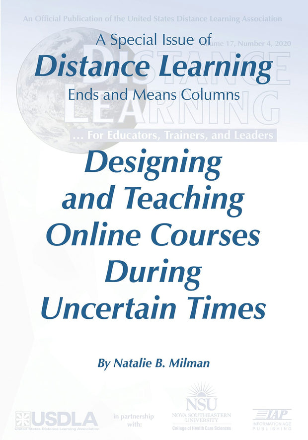 Cover image for Distance Learning Vol 17 Issue 4, isbn: 9781648024412
