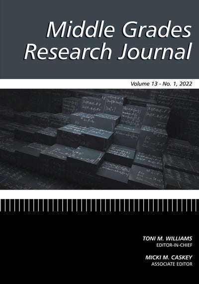 Cover image for Middle Grades Research Journal Vol 13 Issue 1, isbn: 9781648027772