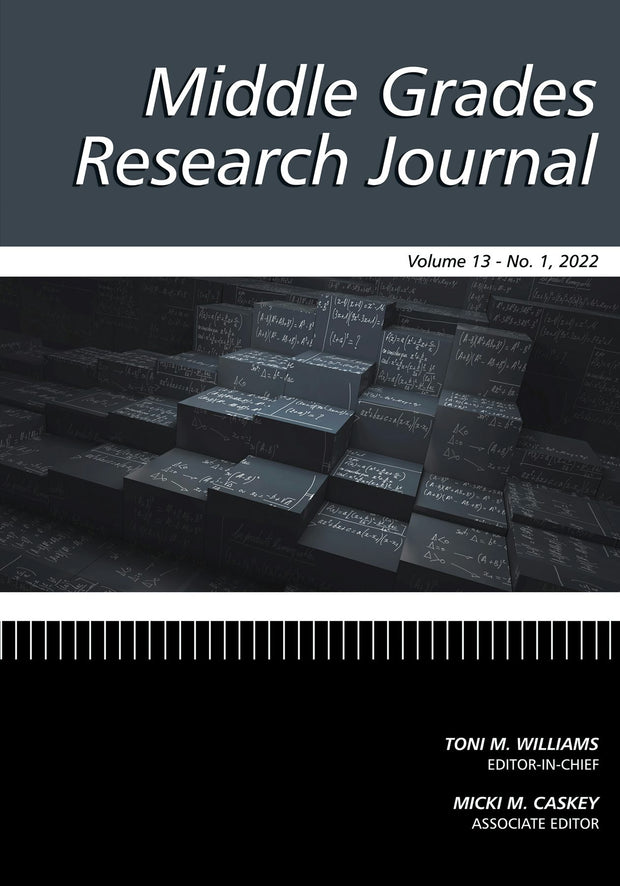 Cover image for Middle Grades Research Journal Vol 13 Issue 1, isbn: 9781648027772