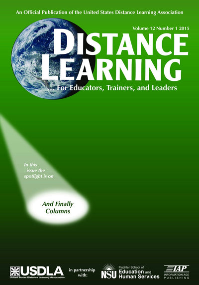Cover image for Distance Learning Magazine Vol 12 Issue 1, isbn: 9781681230962