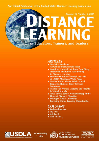 Cover image for Distance Learning Magazine Vol 12 Issue 2, isbn: 9781681232126