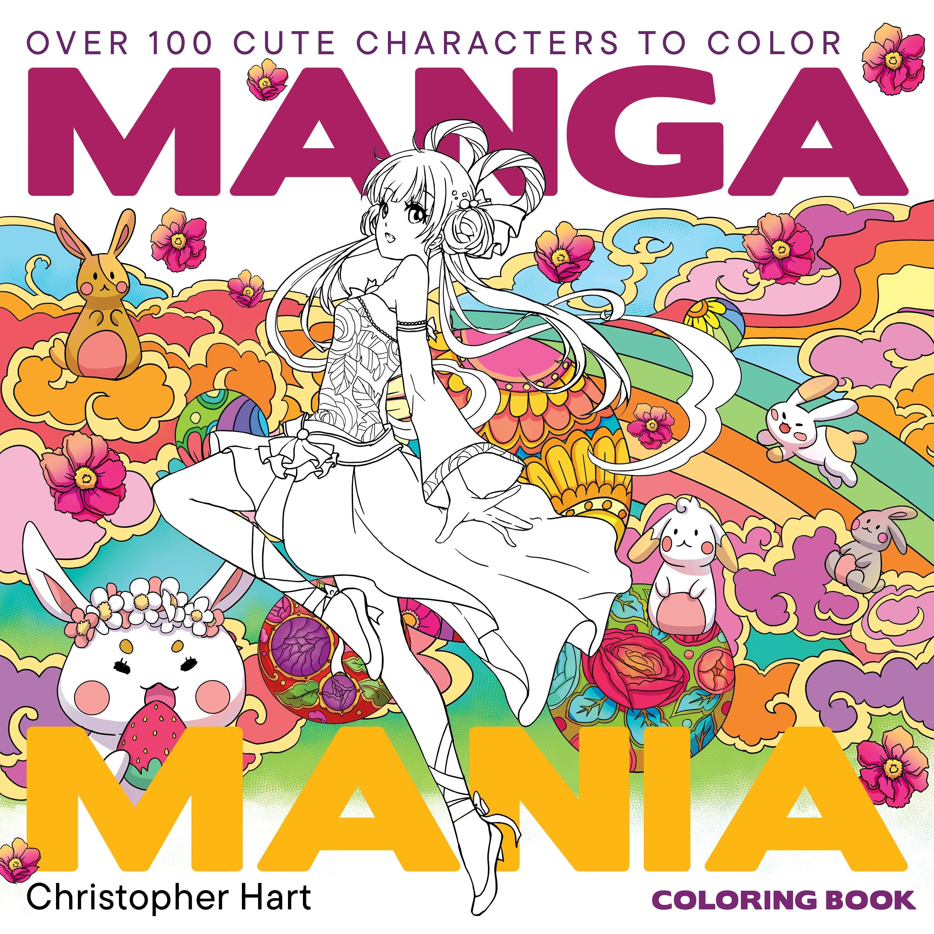 Book cover image for Manga Mania Coloring Book ISBN: 9781684620869