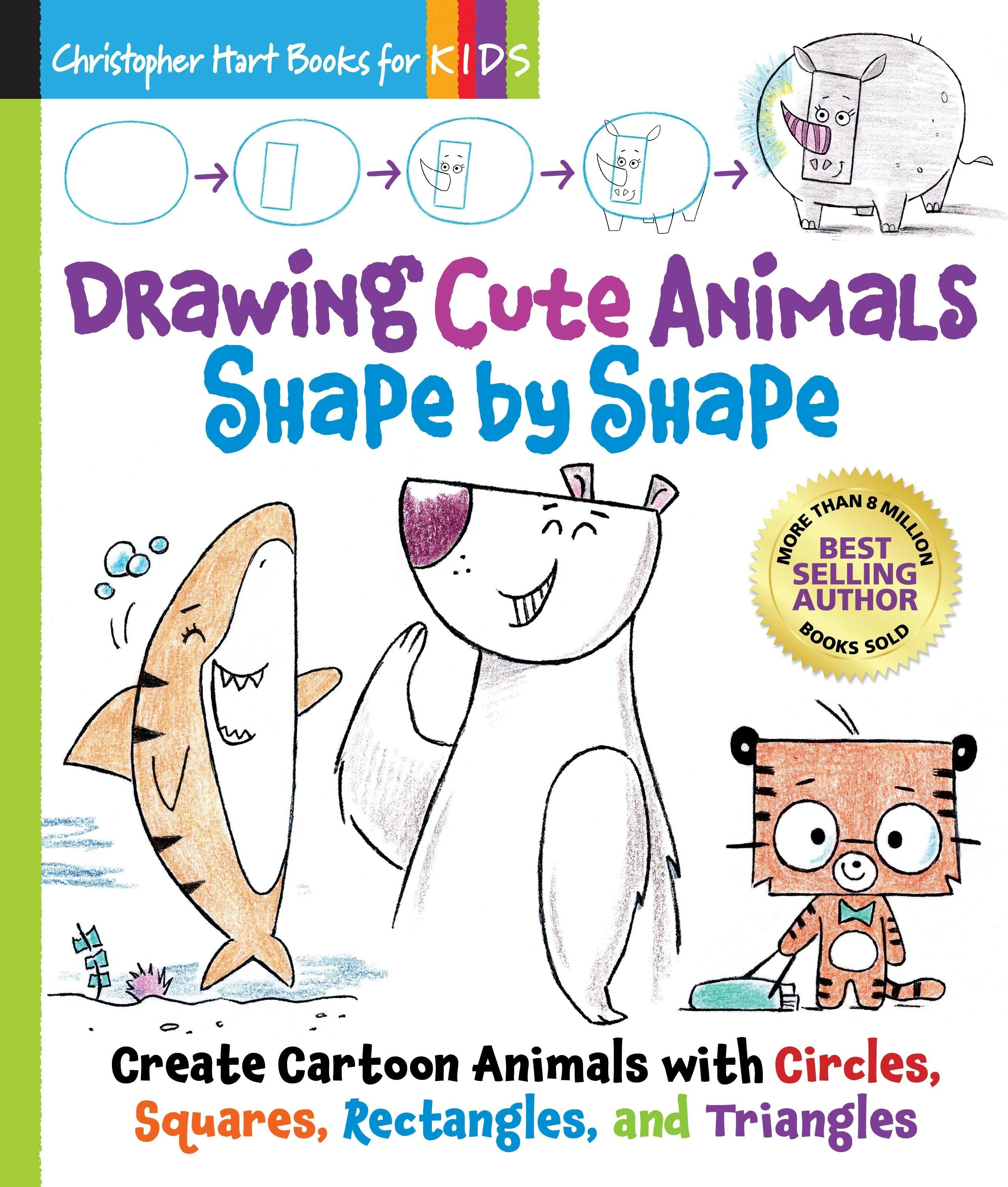 Book cover image for Drawing Cute Animals Shape by Shape ISBN: 9781684620890