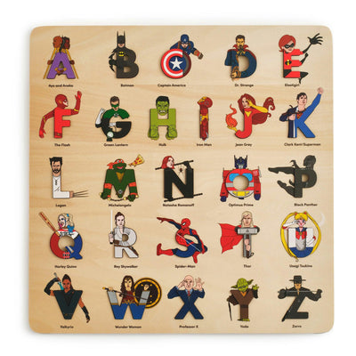 Cover image for Superhero Legends Wooden Alphabet Puzzle, isbn: 9781763753884