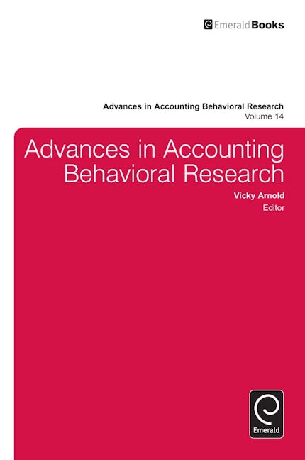 Book cover image for Advances in Accounting Behavioral Research ISBN: 9781780520865