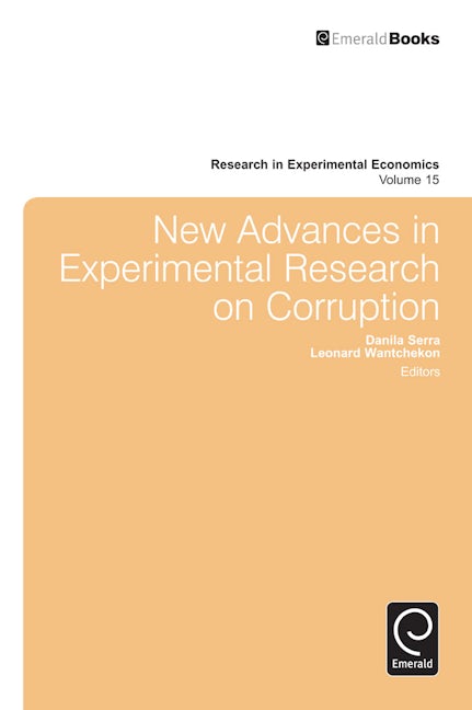 Book cover image for New Advances in Experimental Research on Corruption ISBN: 9781780527840