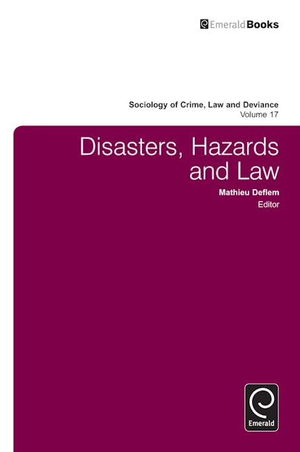 Book cover image for Disasters, Hazards and Law ISBN: 9781780529141