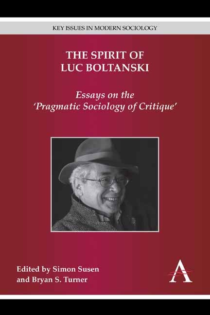 Book cover image for The Spirit of Luc Boltanski ISBN: 9781783082964