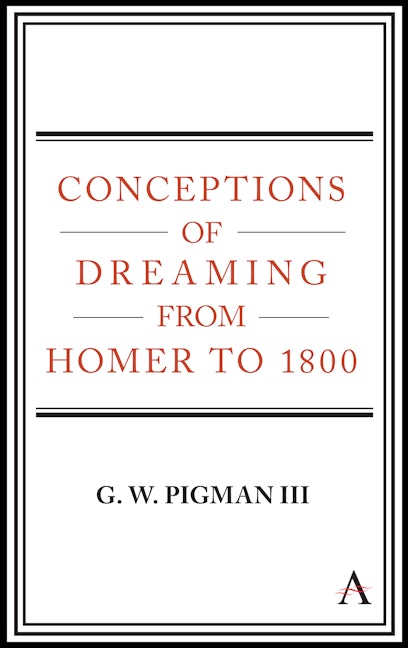 Book cover image for Conceptions of Dreaming from Homer to 1800 ISBN: 9781783088881
