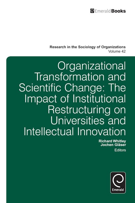Book cover image for Organisational Transformation and Scientific Change ISBN: 9781783506842