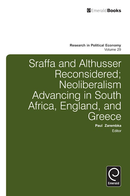 Book cover image for Sraffa and Althusser Reconsidered ISBN: 9781784410070