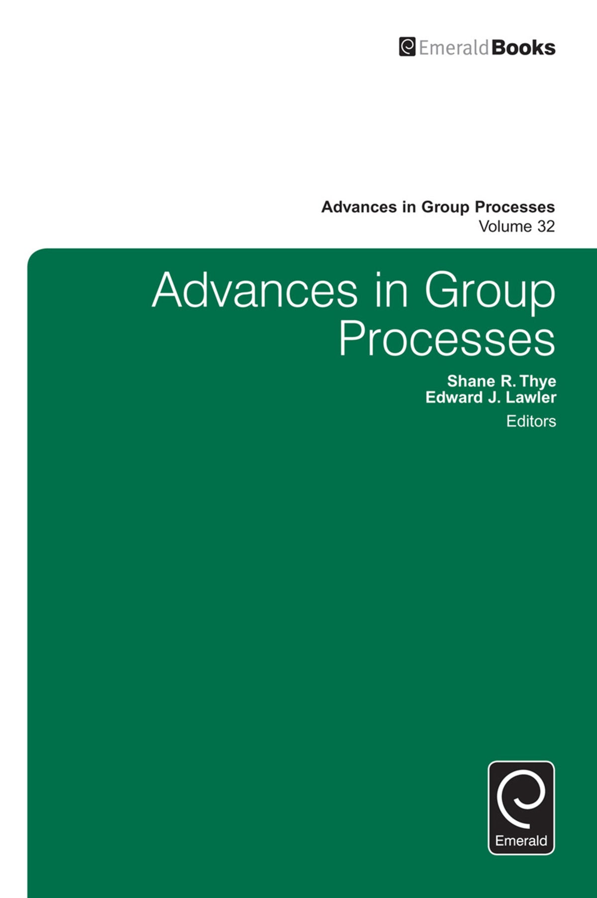 Cover image for Advances in Group Processes ISBN 9781785600777