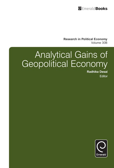 Book cover image for Analytical Gains of Geopolitical Economy ISBN: 9781785603372