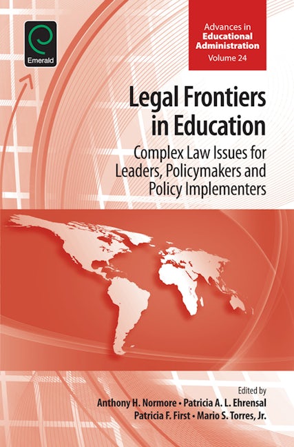 Book cover image for Legal Frontiers in Education ISBN: 9781785605772