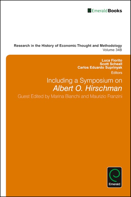 Book cover image for Including a Symposium on Albert O. Hirschman ISBN: 9781785609626