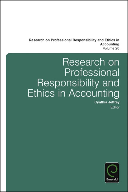 Book cover image for Research on Professional Responsibility and Ethics in Accounting ISBN: 9781785609749