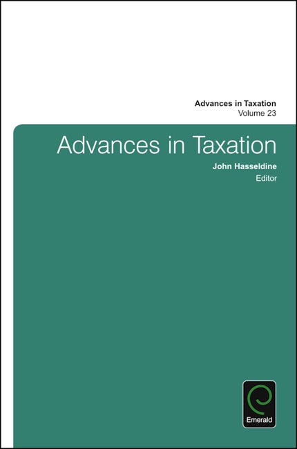 Book cover image for Advances in Taxation ISBN: 9781786350022