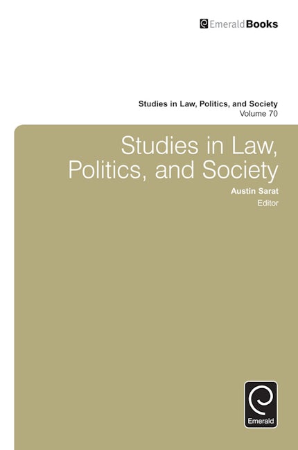 Book cover image for Studies in Law, Politics, and Society ISBN: 9781786350763