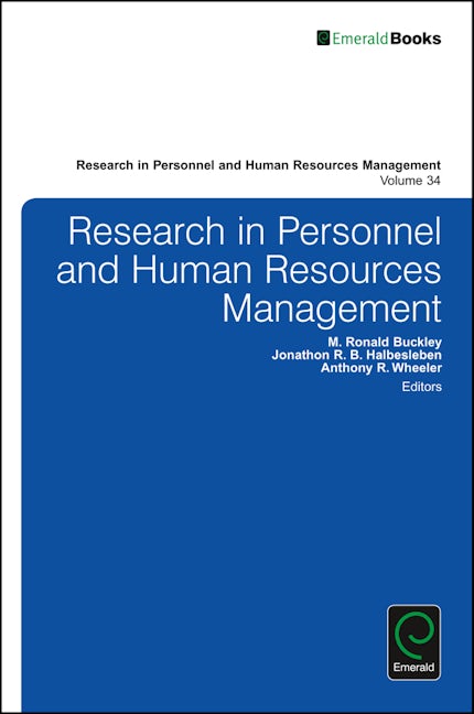Book cover image for Research in Personnel and Human Resources Management ISBN: 9781786352644