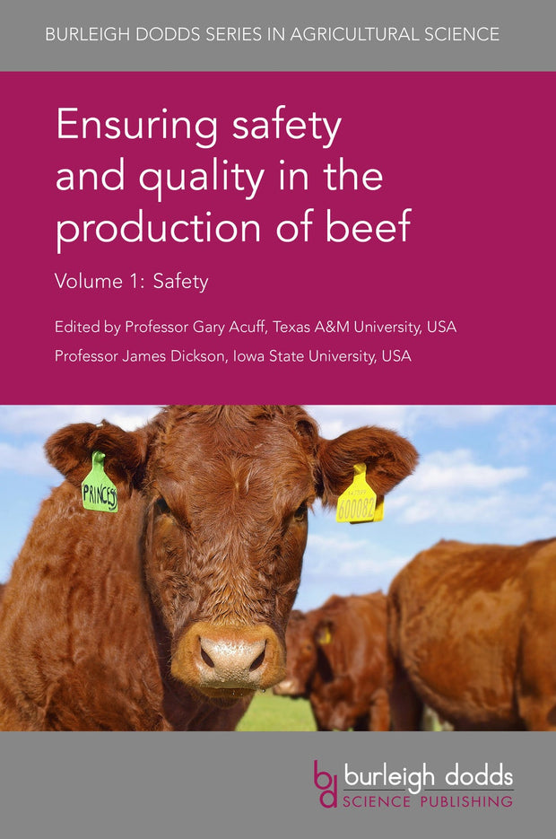 Cover image for Ensuring safety and quality in the production of beef Volume 1, isbn: 9781786760586