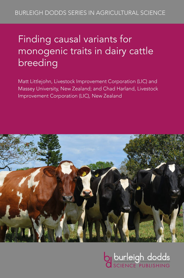 Cover image for Finding causal variants for monogenic traits in dairy cattle breeding, isbn: 9781786765666