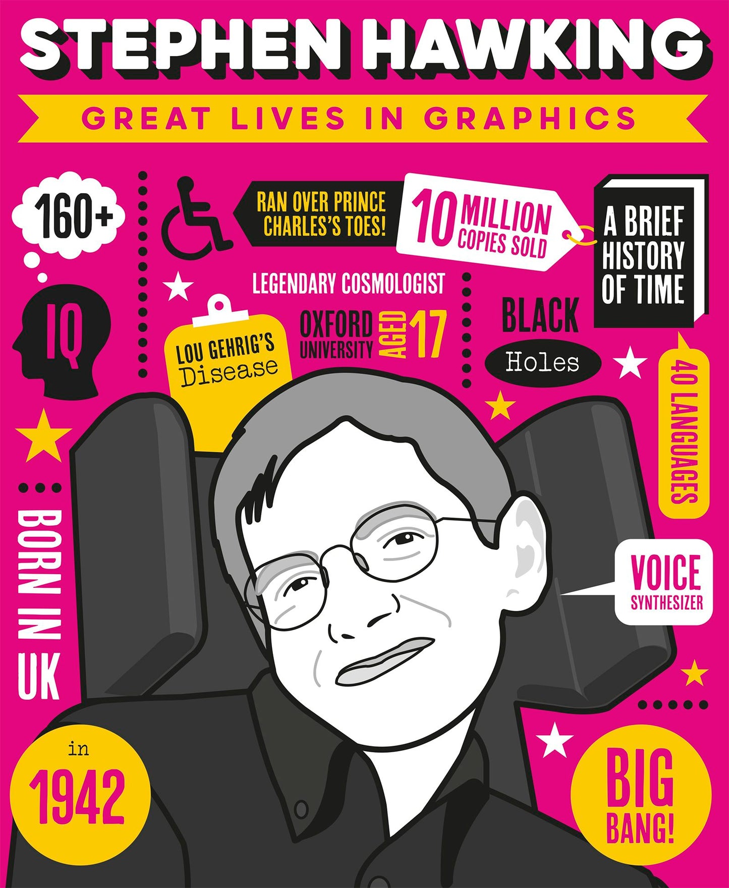 Book cover image for Great Lives in Graphics: Stephen Hawking ISBN: 9781787081031