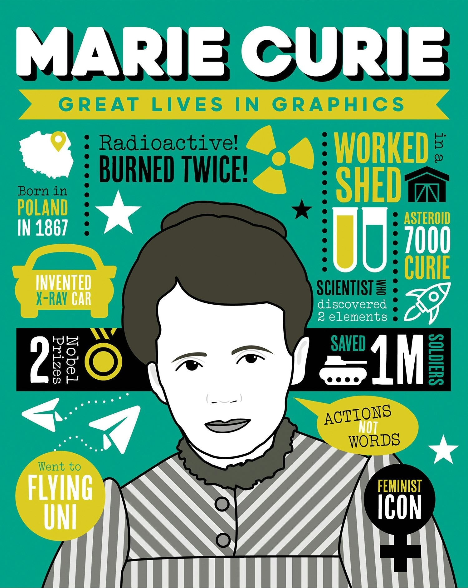 Book cover image for Great Lives in Graphics: Marie Curie ISBN: 9781787081338