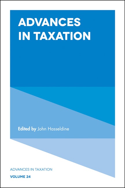 Book cover image for Advances in Taxation ISBN: 9781787145245